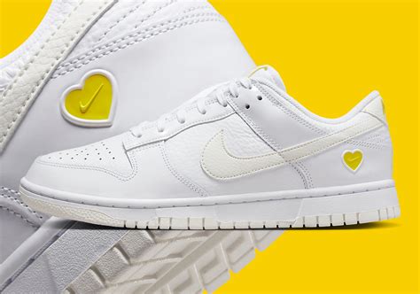 nike dunks yellow heart|Nike low valentine's day.